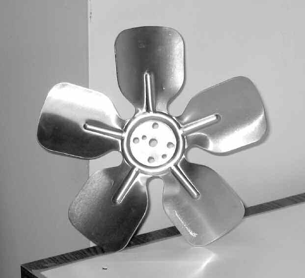 single piece 5 wing aluminum hubless fan blades Air MARS hubless fan blades are designed to mount on unit bearing motors. MARS BLADE NO. OF NO. ROTATION DIA. BLADES PITCH RPM 07702 CW 7.