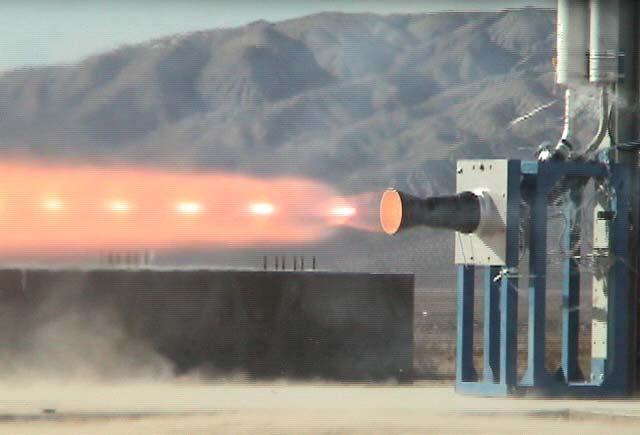 Figure 9. First Static Fire Test of a Prototype 4,500 lbf-thrust NLV First Stage Engine (Feb 2007) REFERENCES 1. Garvey, J. and E.