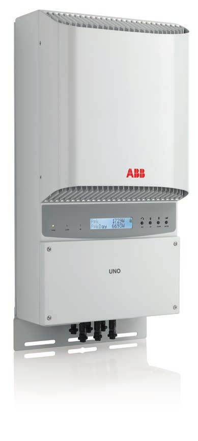 Solar inverters ABB string inverters PVI3.8/4.6IOUTD 3.8 to 4.6 kw This isolated inverter is optimized for use in residential applications requiring PV array grounding, such as some thinfilm modules.