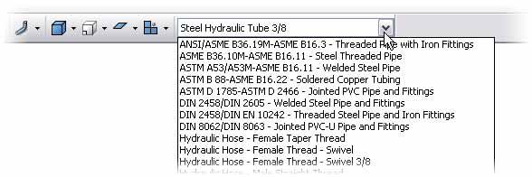 Tube and Pipe Environment Tools for creating tube and pipe designs are available from the assembly environment through the