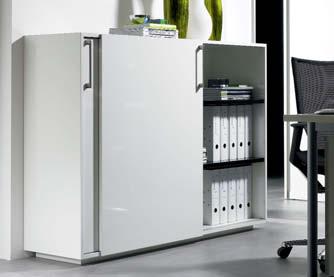 Increasingly, largeformat cabinets are also being used as elements for partitioning space.