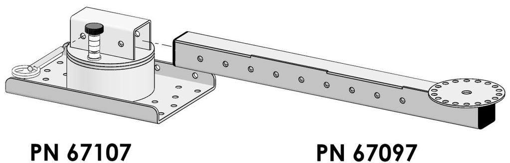 This assembly includes one 3/16 Locking Pin with attached spilt ring and a Raised Head 10-32 thumbscrew.