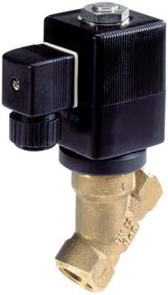 6038 2/2-way Solenoid Valve for neutral media and steam Piston-operated valve with pressure relief Switches without differential pressure For neutral media and steam Temperatures up to +160 C Type