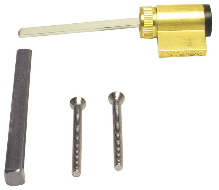 Specification Sheet for Trim and Cylinder Styles LARGE MULTI POINT ENTRY SETS Cylinder Tailpiece Steel Spindle Rosette Screws Keyed Plates with American Cylinder Standard Door Thickness: from 15/8 to