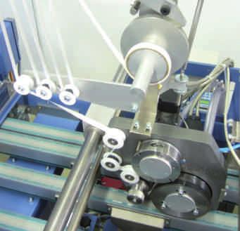 Tape Dispenser for the work section approx. 12.000 up to 15.000/h for adhesive tapes (on transport system 091.