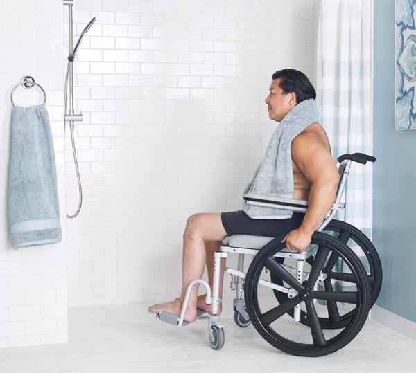 BARRIER-FREE SHOWER SOLUTIONS Roll in, roll out Designed for those with barrier-free showers, the 4000 series models require just one bedside lateral
