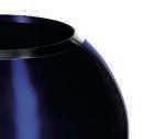 blue Stainless steel 430 & 201 OD-6140-SGRN Open dome bin with green lid - 40 L Satin