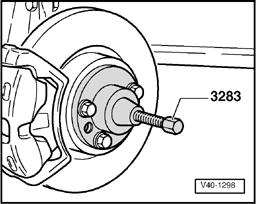 Page 21 / 22 - Lift vehicle enough that the front axle is no longer burdened. - Remove 12-point nut. - Remove drive axle from flange shaft/transmission. - Mark installation position of bolts.