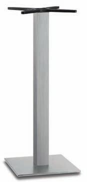 gt 620 Base in alluminio spazzolato e metallo. Piedini regolabili. Steel and brushed aluminium table base. Adjustable feet.