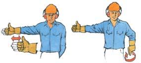 With arm extended down, move forefinger; pointing down, move hand in circles.