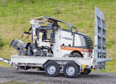 trailer or loaded by crane The W 50 reduces its size for transport purposes Safe and fast loading permits the cold milling