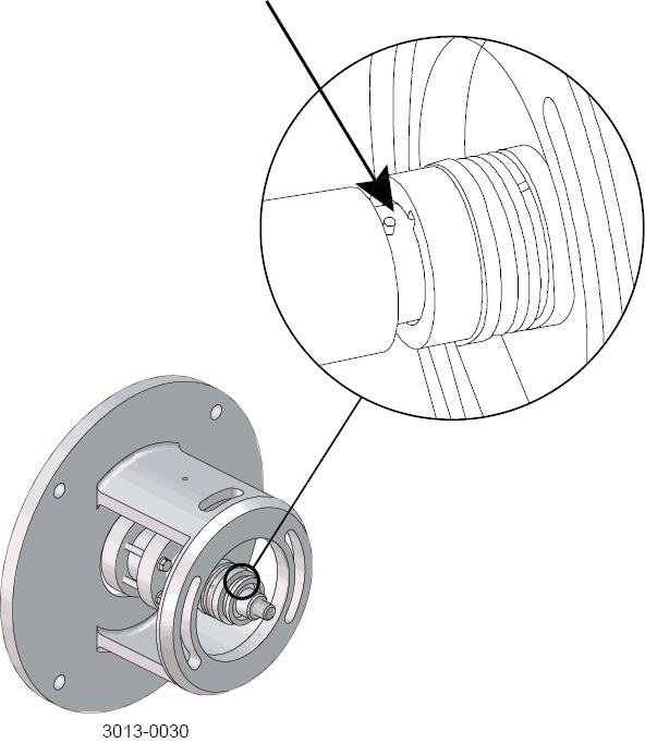 Refit spring (13) on rotating seal ring (14) 2.