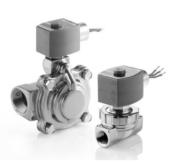HOT WATER AND STEAM VALVES Brass or Stainless Steel Bodies 1/8" - 2 1/2" NPT 2/2 220 Hot water service to 210 psi differential @ 210 F; Steam sevice to 125 psi differential @ 353 F Specify these