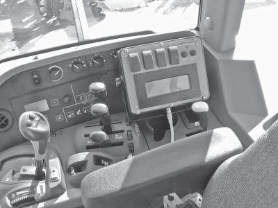 7. Place or mount the DVC10 Controller in the cab where it wont obstruct your ability to drive the vehicle safely. Figure 11-7 Post Connector on drawbar. 6.