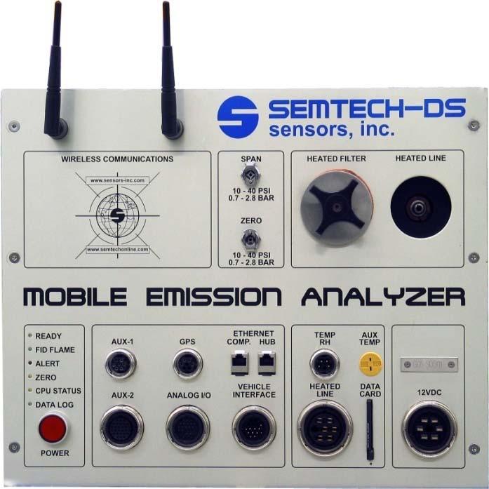Equipment (1) SEMTECH DS and Ecostar FEM Portable Emissions Measurement System connects to