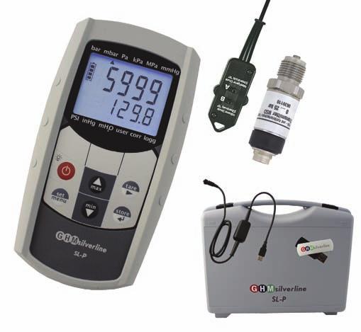 Measuring set pressure SL-P set Water-proof and impact-resistant handheld instrument Pressure sensors Software for operating, adjusting, data read-out, etc.