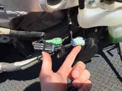 Unplug the Hayabusa wheel speed connectors and plug them into the Infinity
