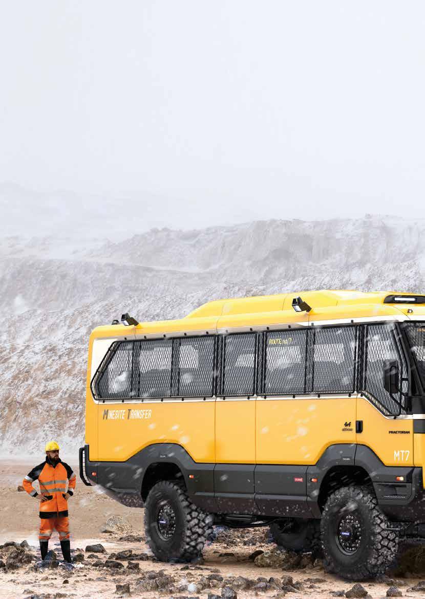 WHEN YOU NEED YOUR CREW ON SITE AND WORKING, PRAETORIAN DELIVERS Designed to transport personnel and equipment over rough terrain and in the toughest conditions, the Torsus Praetorian drives