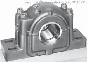 for pillow block units of 8 7 / 6 in. shaft size or larger. SDAF 2352 K 9/2 FXOP Number indicates basic spherical bearing series. See product data charts for spherical bearing number.