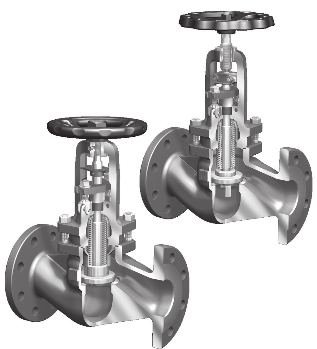 ARI-FABA -Plus / -Supra ANSI Stop valve with bellows seal Free of maintenance stop valve with bellows seal - metallic sealing ARI-FABA -Plus ANSI Class 150 / Class 300 Straight through with flanges
