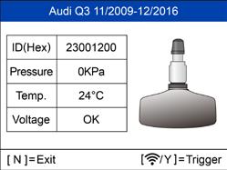 If your vehicle has an indirect TPMS system, Press Y for Relearn instructions.