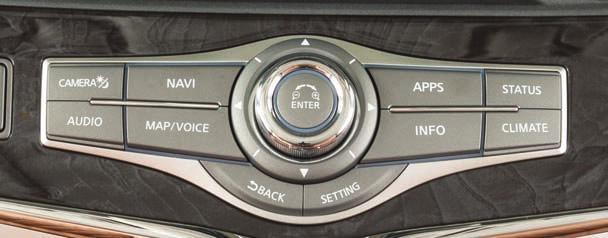 Navigation System Use the Infiniti controller and ENTER button to navigate through the center display screen.