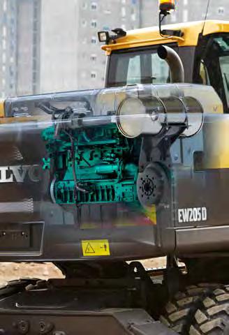 Unrivalled fuel efficiency Introducing the EW205D from Volvo a new 20 ton wheeled excavator designed to drive your efficiency up.