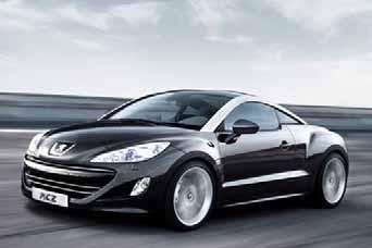 versus 75% previously Launch in October 2009 Peugeot RCZ A new