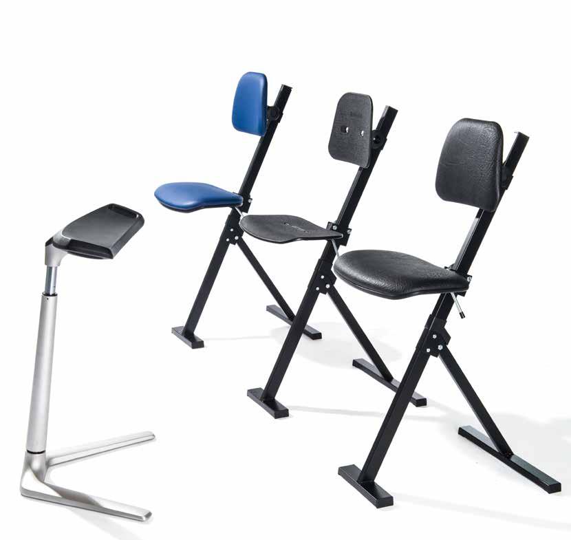 sit stand chair Sit Stand Chair Available in either black powder-coated frame or stainless steel frame, with seat