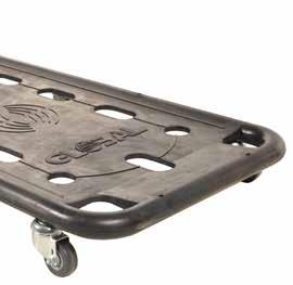 : 80 14 20 A stable steel frame construction with 5 swivel castors, 2 with brake.