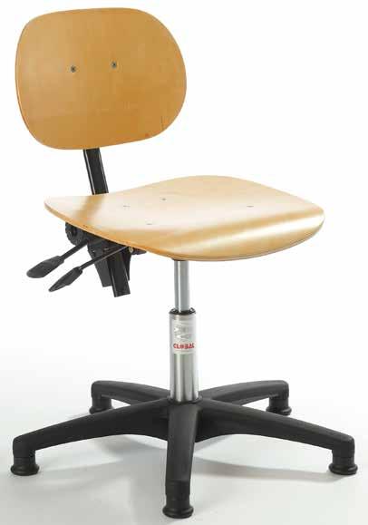 : 63 1 0 3 0 1 Seating height: 54-80 cm ø600 mm plastic base Nature Econ A practical, simple and durable chair with seat and backrest made of moulded, painted plywood.