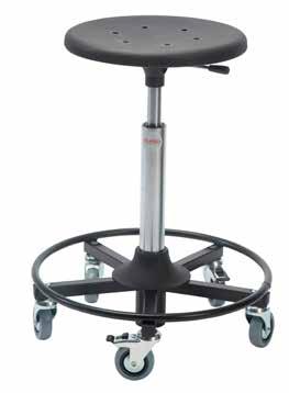 steel base with foot ring 75 mm easy rolling castors, 2 with brakes Sigma 480RS Item no.
