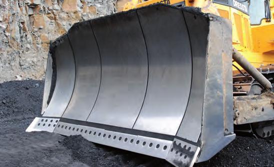 At Dressta, we can fit our machines with reinforced blades or severe service track shoes for extreme mining applications.