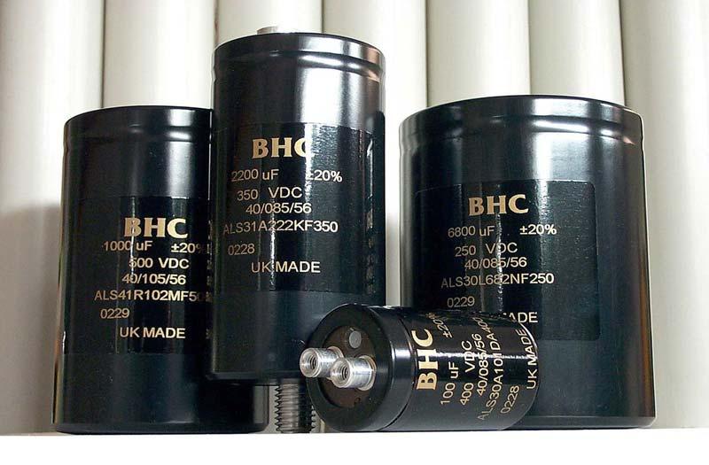 Very high ripple current; Long life; BHC Screw Terminal Capacitors ALS30 and ALS40 Series 20kHrs for 77mm dia.
