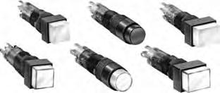 ø8 A8 Series Miniature ontrol Units Short 22-mm-long body miniature control unit series with ED illumination face and snap-action switching. Bright and clear ED illumination.