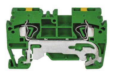 IEC Spring Clamp Connection / WTB2 SERIES TB S p r i n g C l a m p G r o u n d T e r m i n a l s Spring clamp ground terminal blocks are offered for quick connections and are ideal for use with other