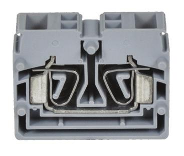 TB WTB2 SERIES / IEC Spring Clamp Connection M i n i a t u r e P a n e l M o u n t, F e e d-through S p r i n g C l a m p T e r m i n a l s The miniature modular panel mounting spring clamp terminals