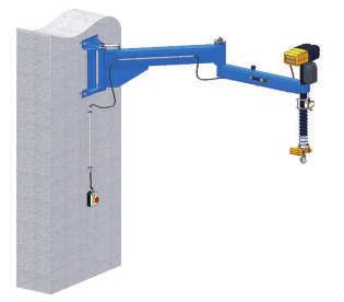 longitudinal travel Slewing range up to 180 Jib length up to 6 m, longer jibs on request