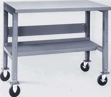 25 12 PORTABLE WORK BENCH All Parent 800 Series channel leg benches are available as mobile benches.