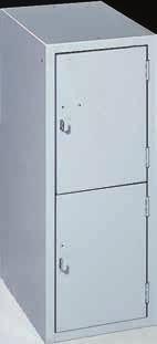 Locker bases will accept padlock or optional flush mount lock and have spring loaded piano