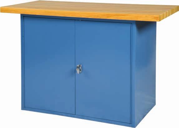 Cabinet bases have full height piano hinges, three point locking handle and one adjustable