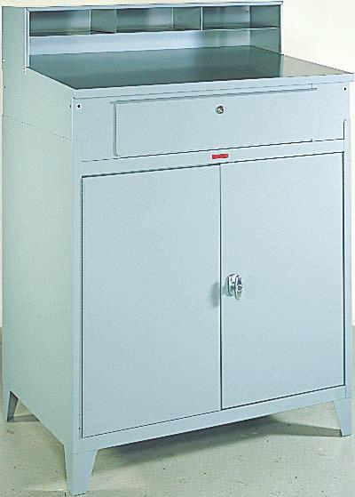 Large Cabinet with easily adjustable shelf, three point locking handle and full piano hinges.