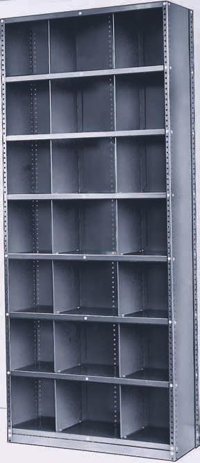 Bin Units Steel Bin Units shown are 36 wide x 7 3 high with closed sides, backs & bases.