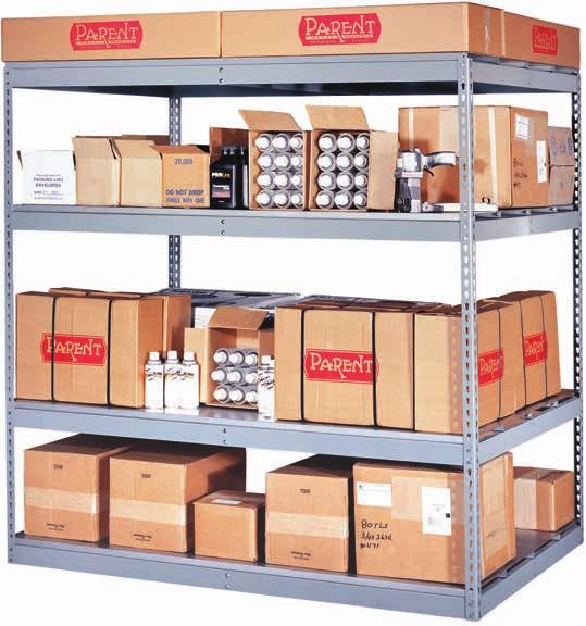Economical Storage for Large, Bulky Items Access from all four sides. Beams adjust on 1.5 centers. Posts & Beams are 14 gauge with gray polyester finish. Beams easily snap into posts as shown.