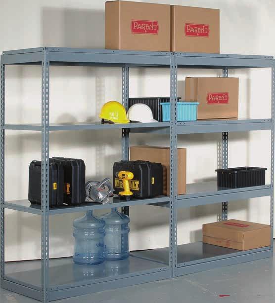 Industrial Boltless Shelving Designed For Fast, Easy Boltless Assembly Steel shelves just drop into place (4 per unit). Access from all four sides without any cross bracing.
