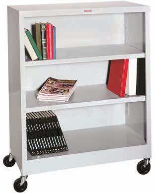 8438 36 x 18 x 84 6 Mobile Bookcases With many of the same features as our standard bookcases, these are perfect for storing and moving books, binders, tapes and other supplies.