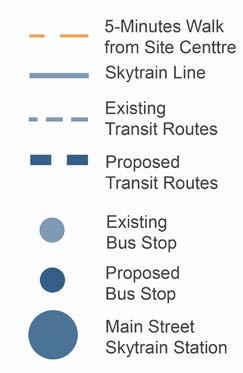 Additionally, several bus routes serve the immediate neighborhood: Figure 4-4: Indicative Transit Network Map Transit routes that currently provide service to the site and the surrounding area
