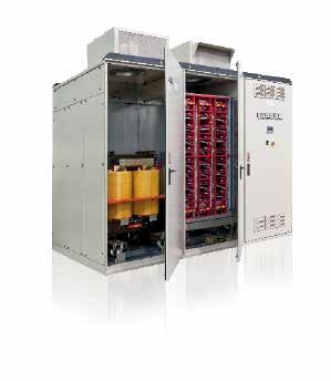 exchanger Silcostart Power range: 400-9000 kw Voltage: 3300-11000 V Main characteristics: Input voltage tolerance ± 10% Frequency 50/60 Hz ± 5% Control signals fiber-optically isolated from HV