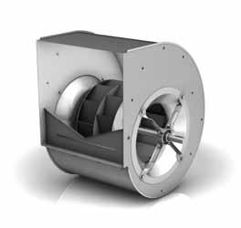 High performance centrifugal fan ADH double inlet for belt drive impeller with forward curved blades of galvanised sheet steel A Volume up to 300,000