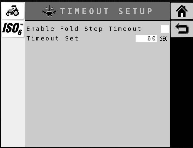 TIMEOUT SETUP Timeout is a safety feature that disables the active function and its outputs after a defined period of time.